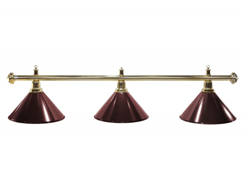 Lampa bilardowa ELEGANCE 3-klosze bordo