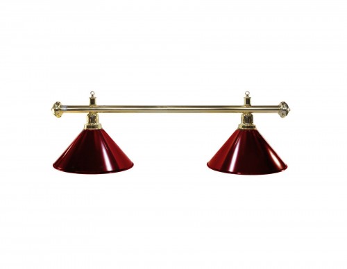 Lampa bilardowa ELEGANCE 2-klosze bordo