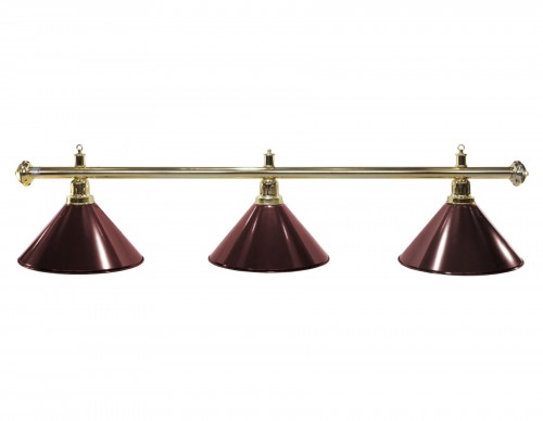 Lampa bilardowa ELEGANCE 3-klosze bordo