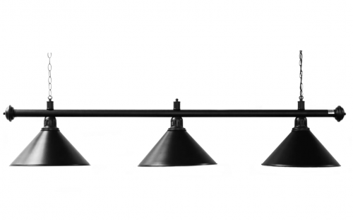 Lampa bilardowa ELEGANCE 3-klosze cała czarna